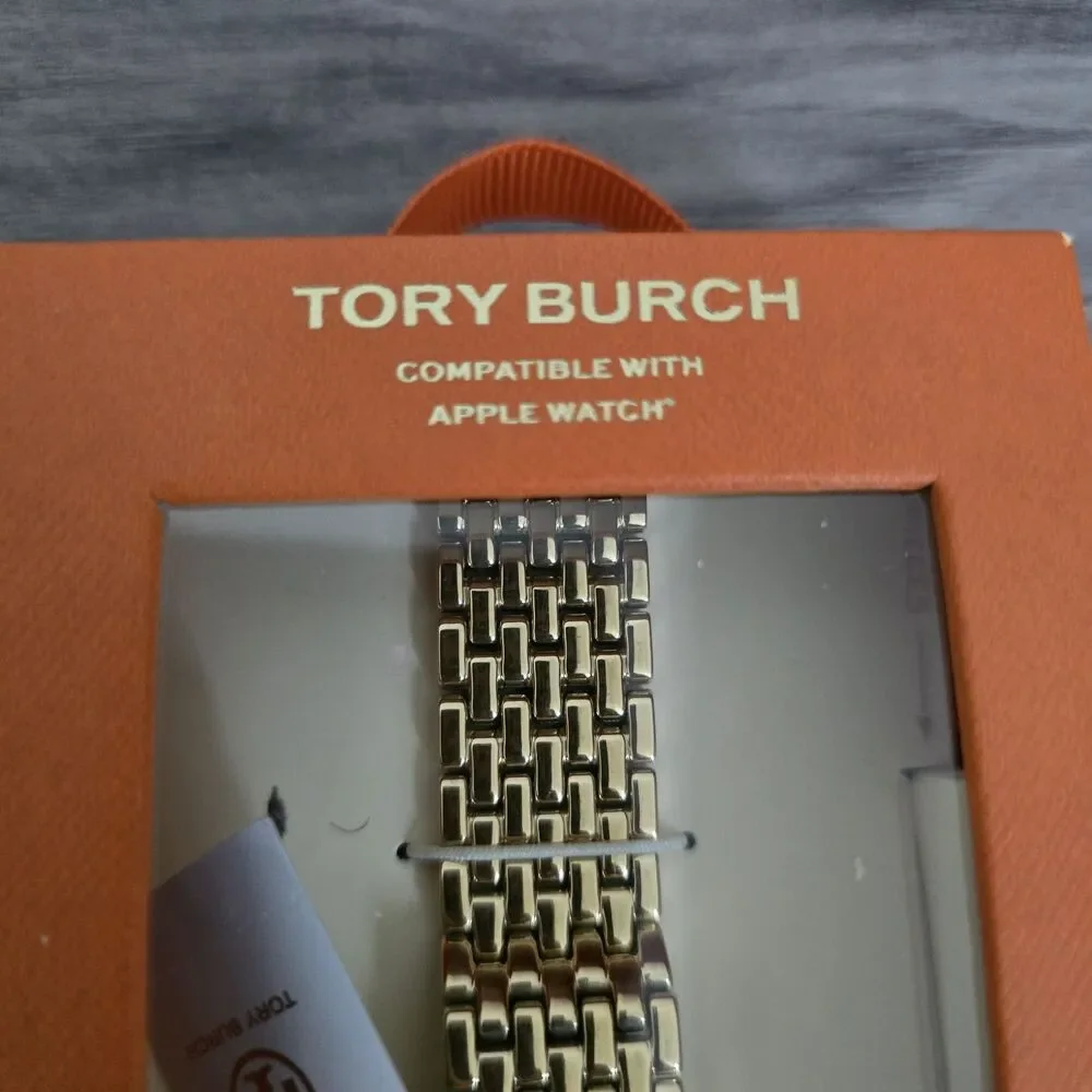 Tory Burch Women's Eleanor Gold-Tone Stainless Band for Apple Watch TBS0103E